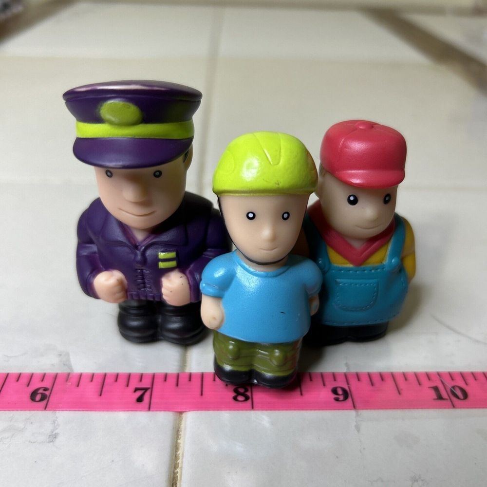 Lot of‎ 3 Battat Figures: Skater, Farmer, And Bus Driver